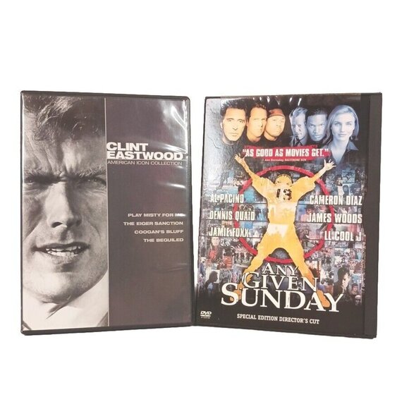 Clint Eastwood 4 Movie Collection DVD Set With Any Given Sunday DVD - Picture 1 of 2